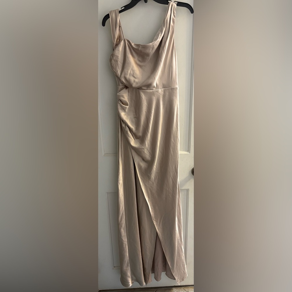 Elegant Champagne Evening Gown